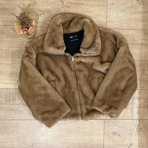 ZARA faux fur jacket